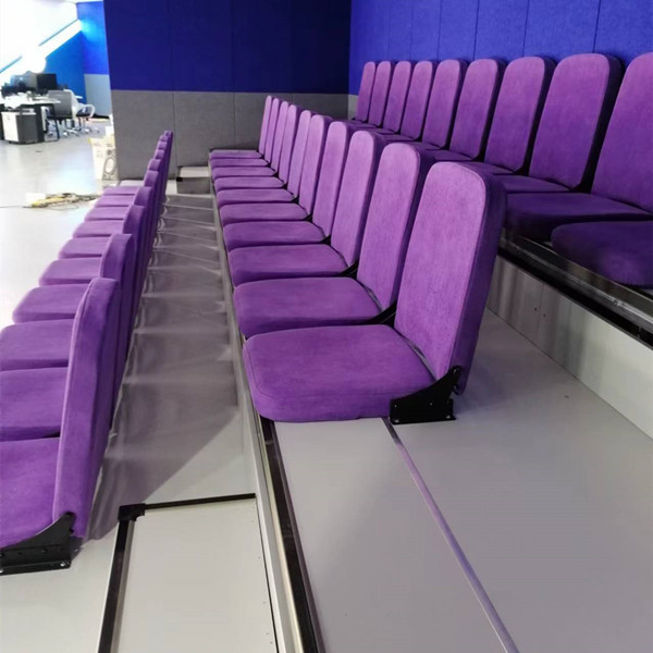 Floor Mounted Telescopic Seats Retractable Bleacher Seating System