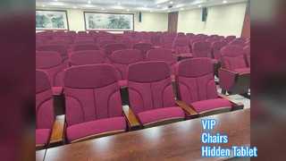 VIP Foldable Auditorium Chairs Hidden Tablet