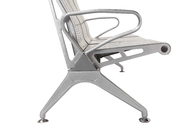 Grey Color Cold Rolled Steel Airport Waiting Chair Public Use L1800*W630*H800mm