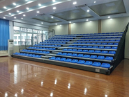 Blue Low Back HDPE Bucket Seat Retractable Bleacher Seating 700-900mm Step