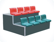 Choosable Color High Back HDPE Basketball Bleacher Seats / Plastic Gym Bleachers