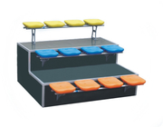 HDPE Yellow 2rows Swimming Stadium Bucket Seats Fixed By Bolts
