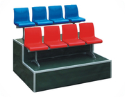 Sky Blue Fireproof Plastic Bleacher Seat HDPE  Temporary Stadium Seating