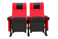 PP Backrest Movie Theatre Chairs  Powder Coating Treatment