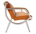 Orange Full Upholstery Back And Seat Airport Waiting Chair L1800mm
