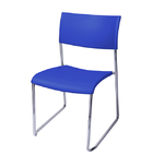 Stackable  Impact Resistance Training Room Chairs With Square Backrest