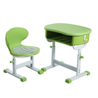 1.2mm Thick Adjustable Height Student Desk And Chair With Cushions