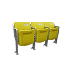 Yellow Blow Molding Anti UV  Foldable Stadium Seats Aluminum Leg