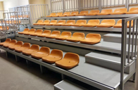 Indoor Gym Retractable Theater Seating Cold Drawn 280mm Row Height