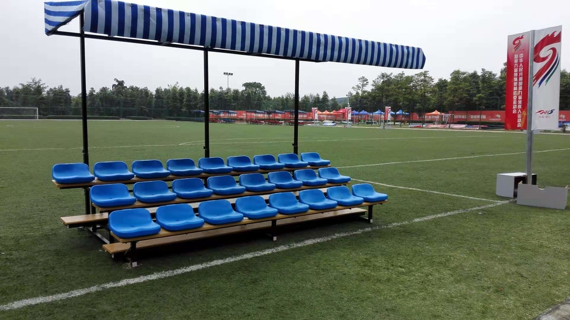 Anti Water Colored Low Back Chairs Portable Outdoor Bleachers