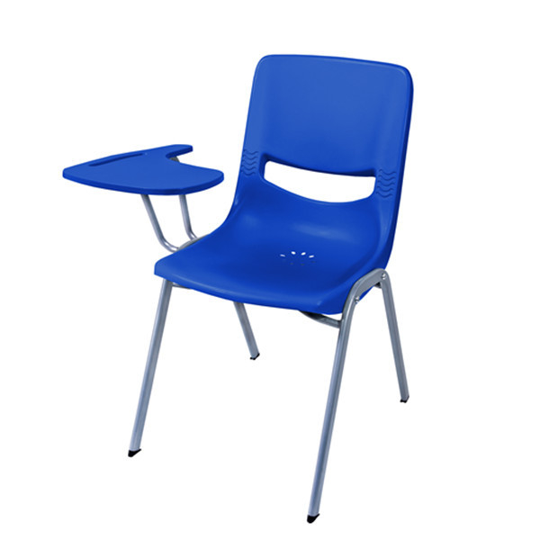 Hollow Back Stackable PP Plastic Training Room Chairs With Writing Pad