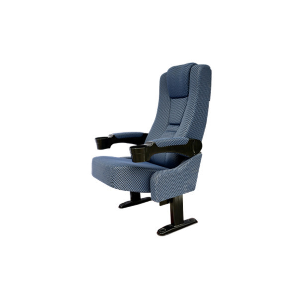Blue Grey Colour Wear Resistant PP Armrest Single Theater Chairs